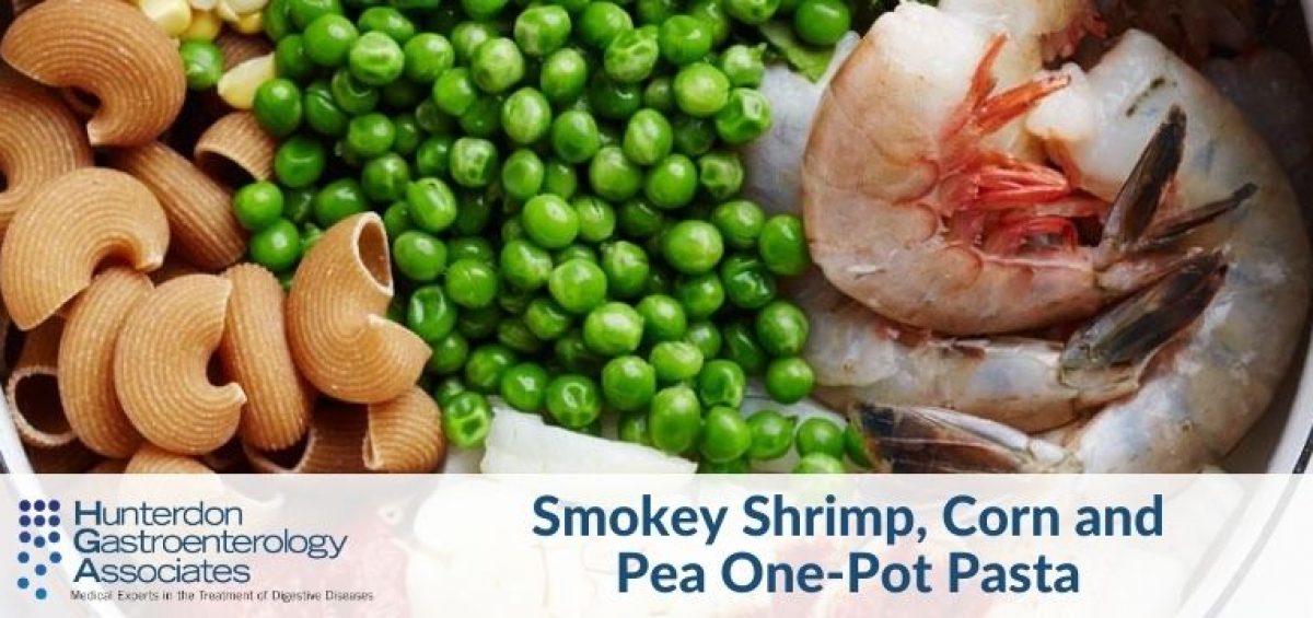 Shrimp and pea one pot pasta